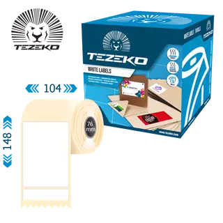 104 mm x 148 mm Termo Kotúčové etikety Biela ( 1000 etikety/kotúč )