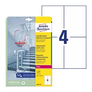 105 mm x 148 mm Plast Print etikety Avery Zweckform Biela ( 10 hárkov/balenie )