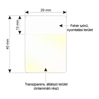29 mm x 40 mm Plast Kotúčové etikety Transparentná ( 1250 etikety/kotúč )