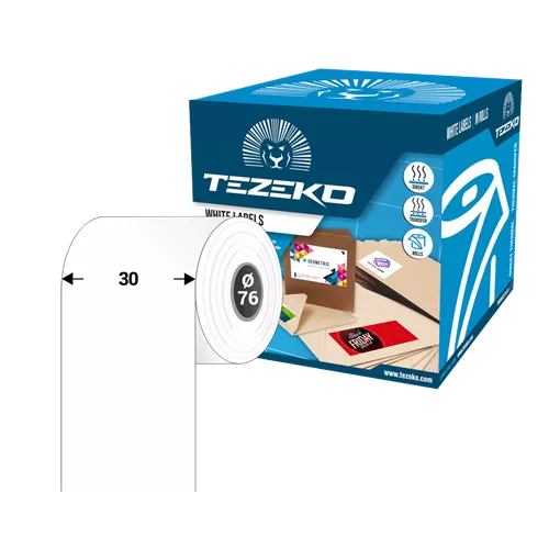 30 mm Textilné Kontinuálny spotrebný materiál Tezeko Biela ( 200 m )