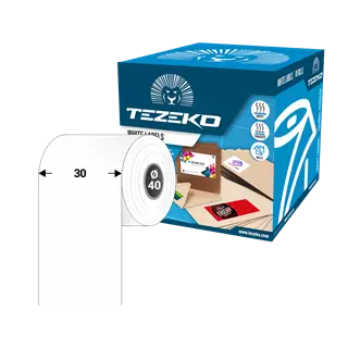 30 mm Textilné Kontinuálny spotrebný materiál Tezeko Biela ( 50 m )