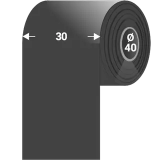30 mm Textilné Kontinuálny spotrebný materiál Tezeko čierna ( 50 m )