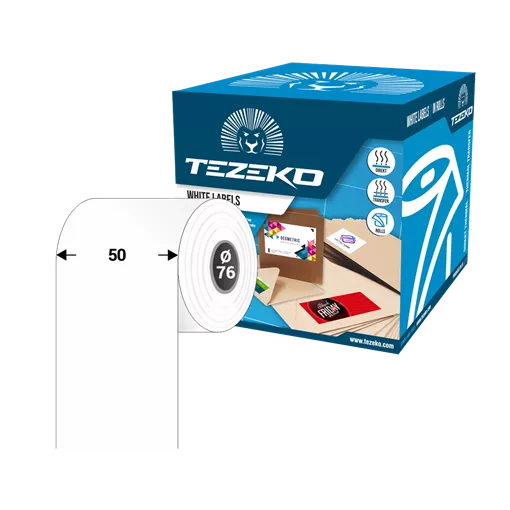 50 mm Textilné Kontinuálny spotrebný materiál Tezeko Biela ( 200 m )