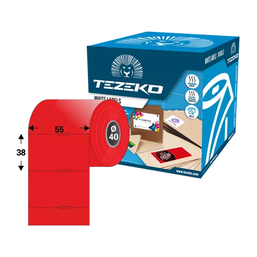 55 mm Termo Kontinuálny spotrebný materiál Tezeko Červená ( 38 m )