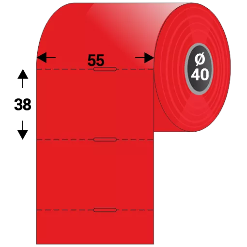 55 mm Termo Kontinuálny spotrebný materiál Tezeko Červená ( 38 m )