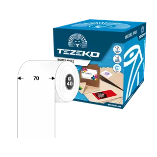 70 mm Textilné Kontinuálny spotrebný materiál Tezeko Biela ( 50 m )