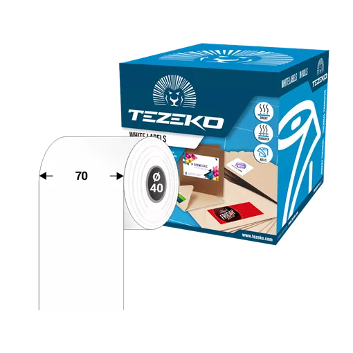 70 mm Textilné Kontinuálny spotrebný materiál Tezeko Biela ( 50 m )