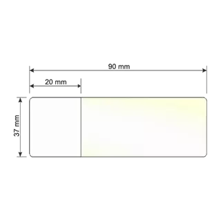 90 mm x 37 mm Plast Kotúčové etikety Transparentná ( 3000 etikety/kotúč )