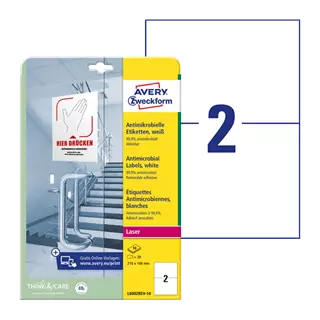 99.1 mm x 67.7 mm Plast Print etikety Avery Zweckform Biela ( 10 hárkov/balenie )