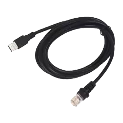 Datalogic Kábel, USB, Typ A, Voliteľný externý napájací zdroj, 4.5 m/15 ft