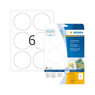 85 mm x 85 mm Papier Print etikety Herma Biela ( 25 hárkov/balenie )
