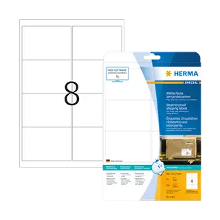 99.1 mm x 67.7 mm Plast Print etikety Herma Biela ( 25 hárkov/balenie )