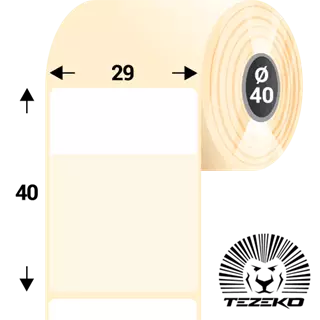 29 mm x 40 mm Plast Kotúčové etikety Transparentná ( 1250 etikety/kotúč )